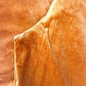 Cotton velvet wide legs slacks